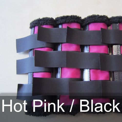 A hot pink and black item with a black border