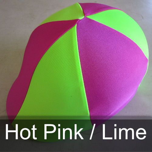 A hot pink and lime hat is sitting on a table