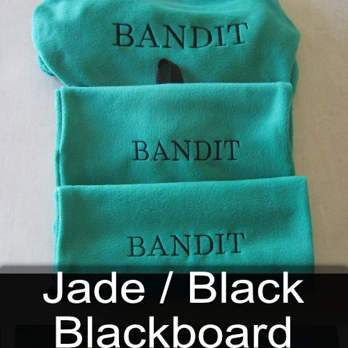 Three green bandit shirts are stacked on top of each other