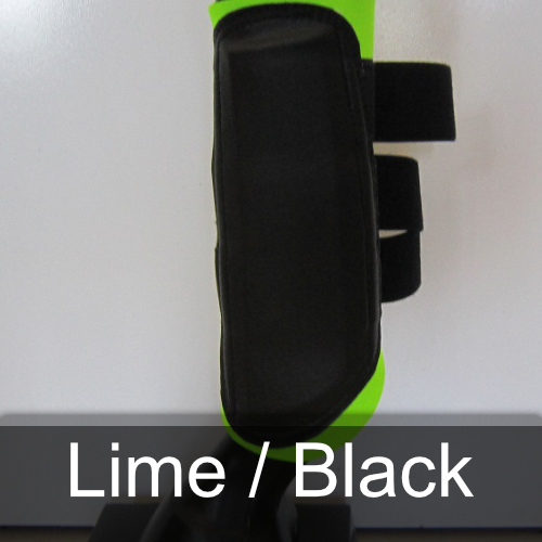 A green and black item with the words lime / black below it