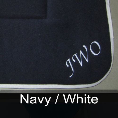 A black mat with the name iwo embroidered on it