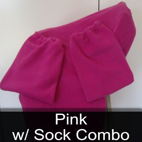 A pair of pink w / sock combo pants