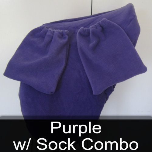 Purple w / sock combo on a white background