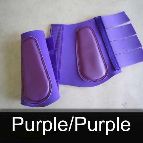 A pair of purple boots with the words purple / purple below them