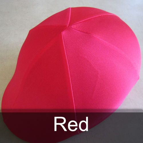 A close up of a red hat with the word red below it
