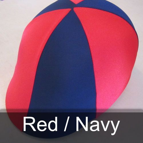A red and blue hat that says red / navy