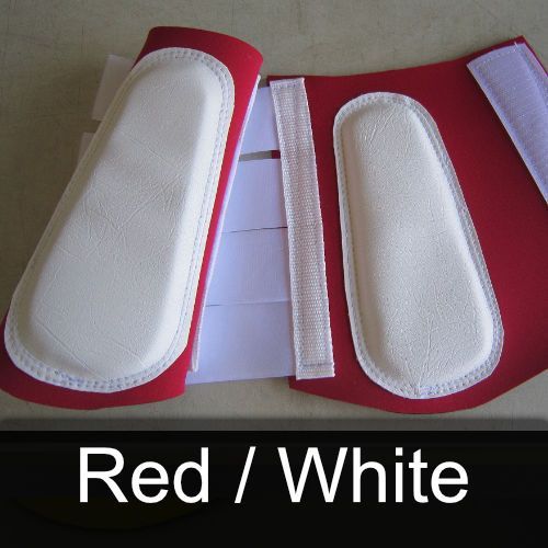 A red and white item with the words red / white below it