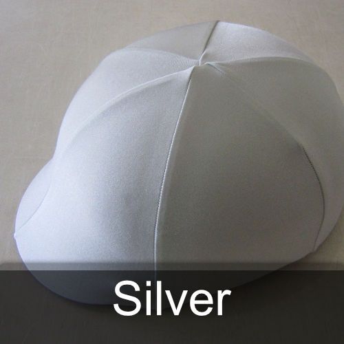 A white hat with the word silver below it
