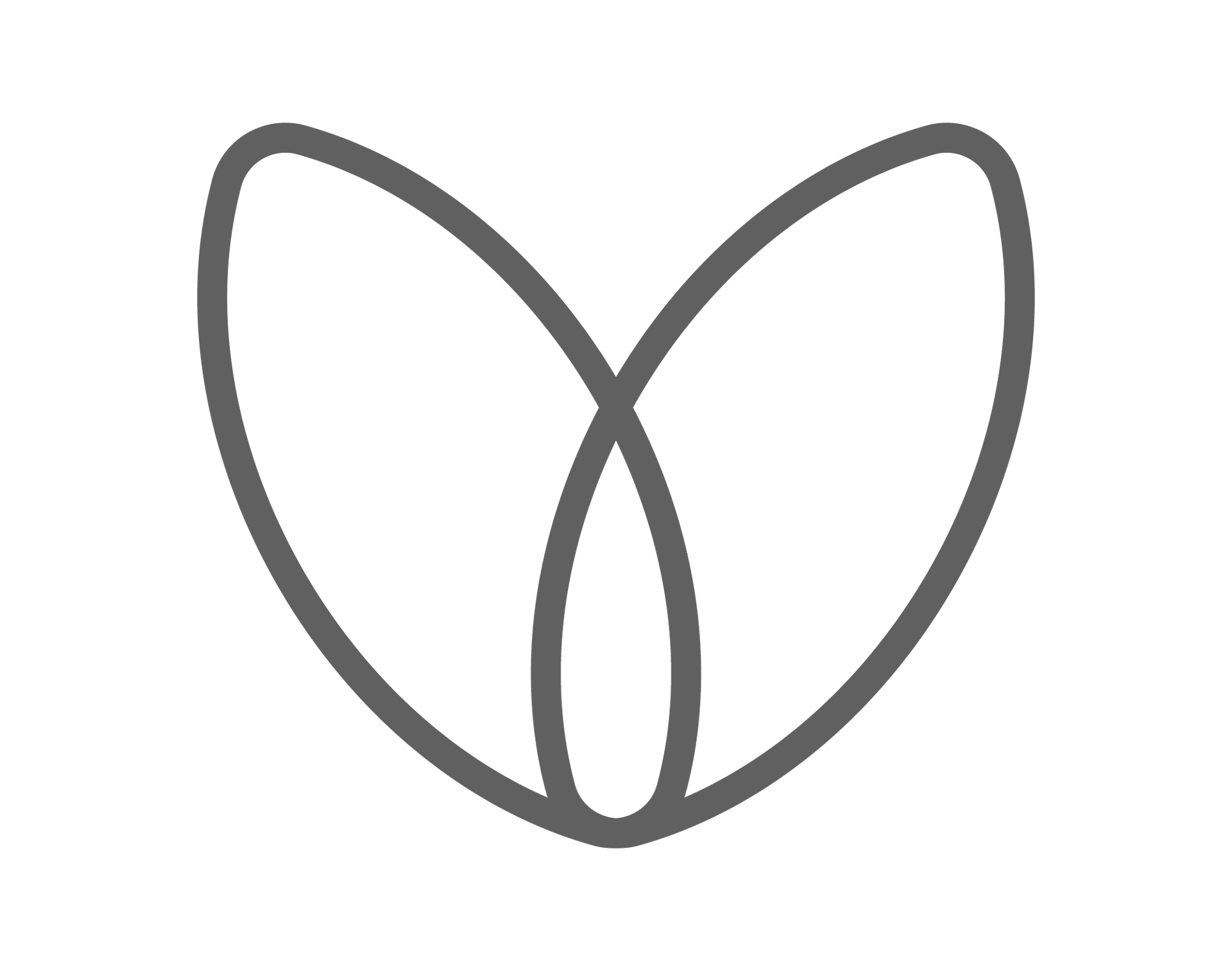 A black and white drawing of two hearts on a white background.