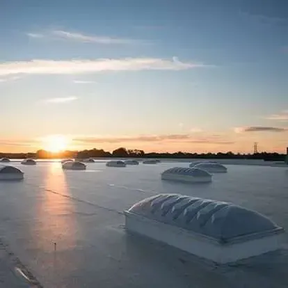 dome skylight on commercial building 