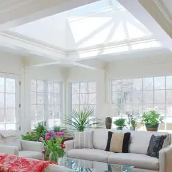 Open house layout with skylights 