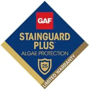 GAF Stainguard plus badge
