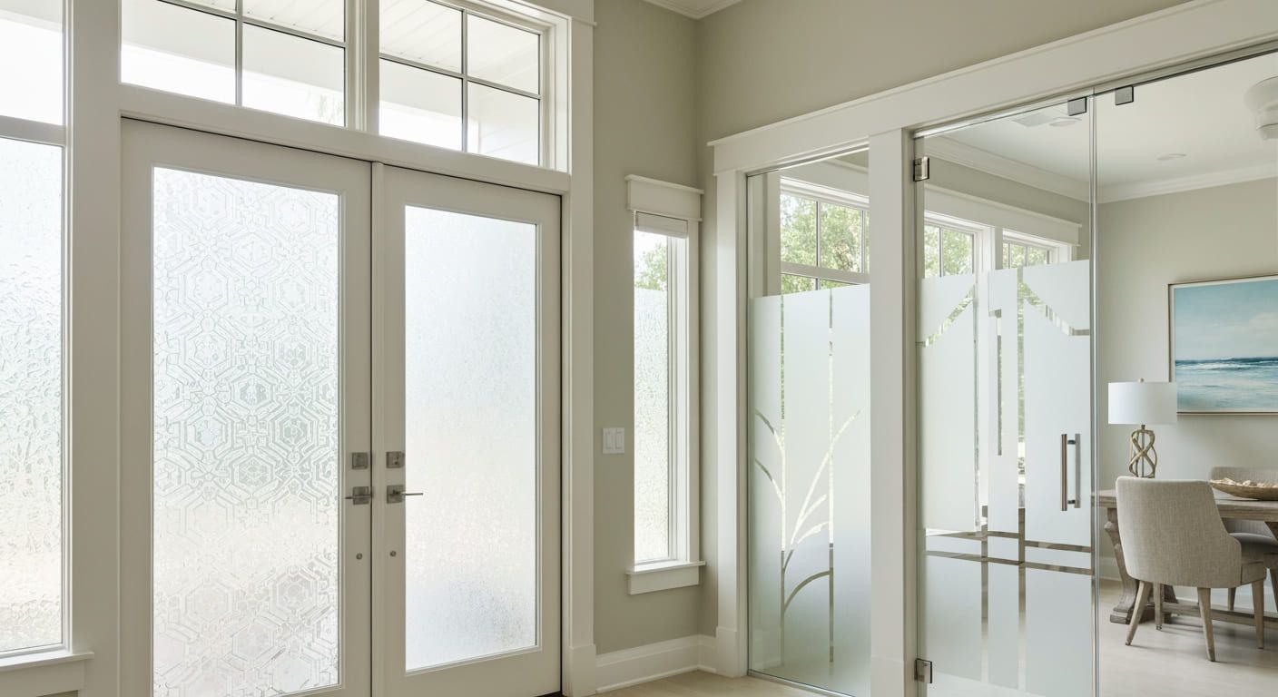WHITE FROST decorative window film