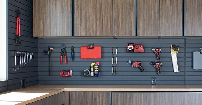 Custom Garage Slatwall Storage System