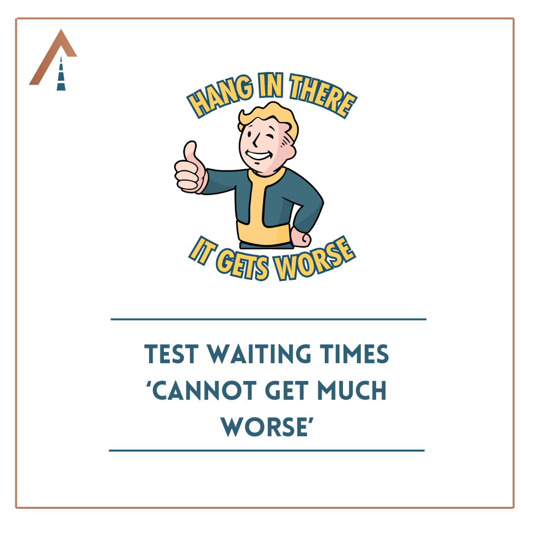 cover for blog post on waiting times for driving tests