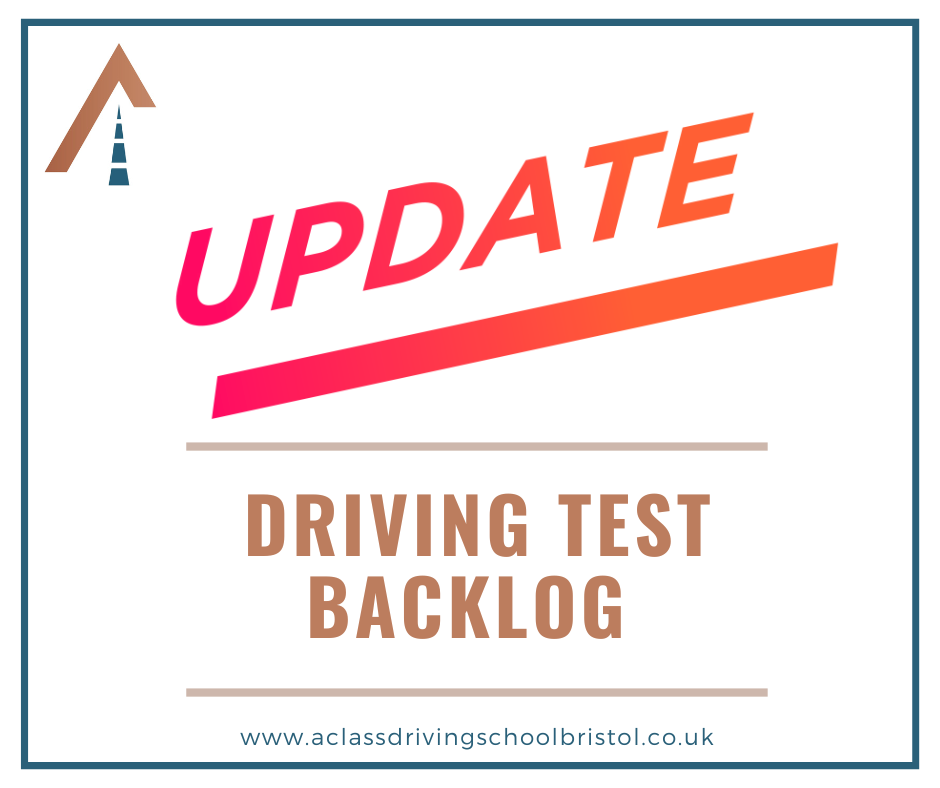 blog post title page for updates on how the backlog for driving tests has been tackled