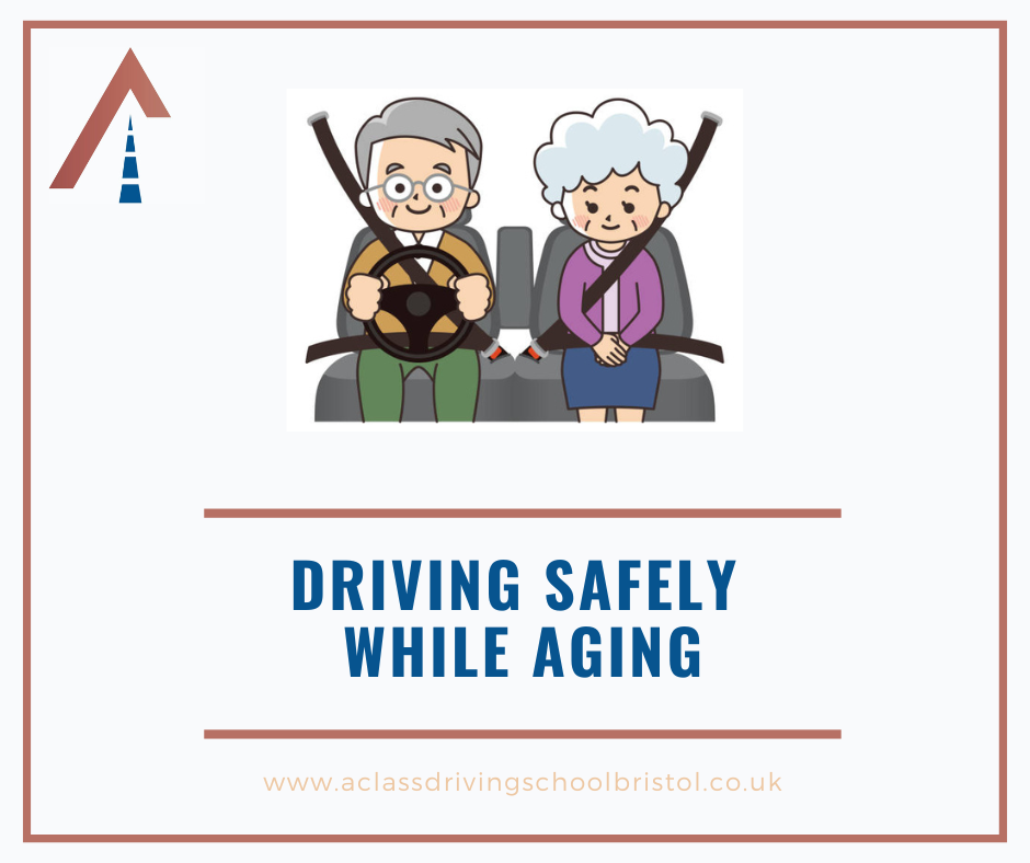 aging couple clip art driving in a car