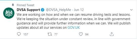 What's happening with driving lessons, driving tests and the DVSA?