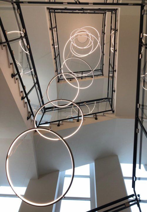 Egoluce lampade sospensione cerchi Colombo Illuminazione Novara