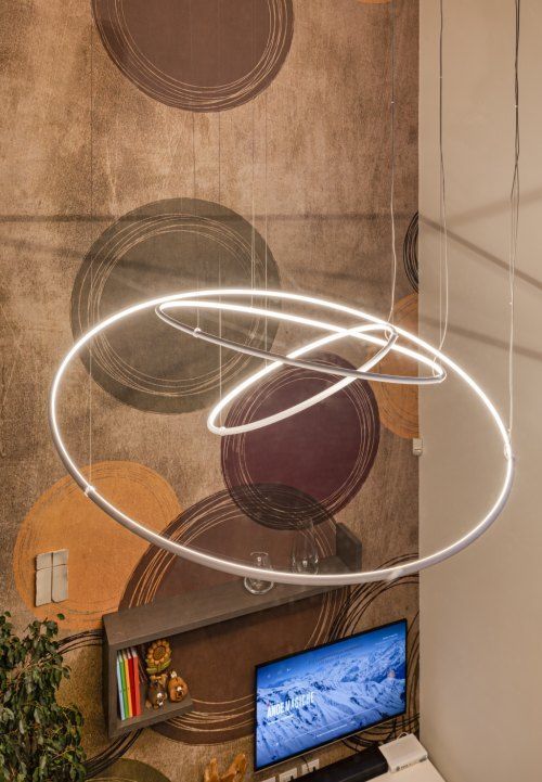 Egoluce lampade cerchio sospensione Colombo Illuminazione Novara