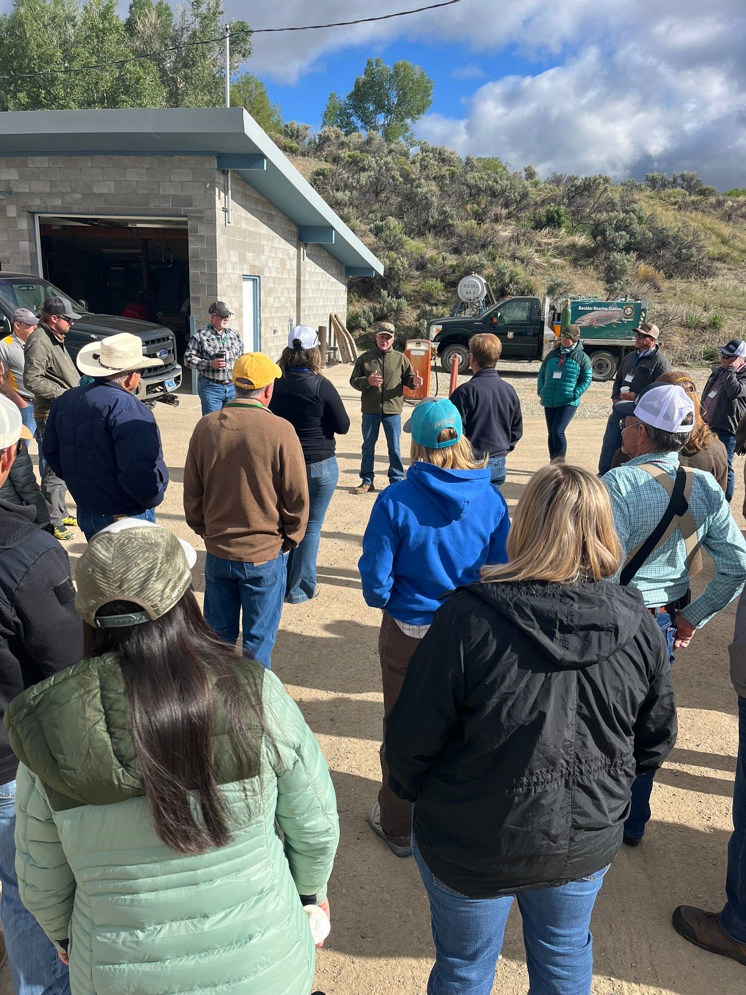 Luke Gillis at Boulder Rearing Facility