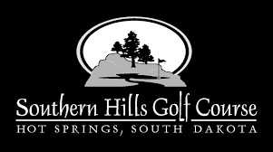 A black and white logo for southern hills golf course