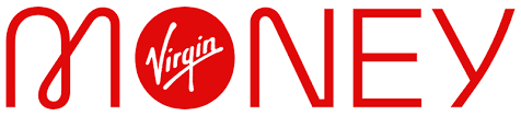 Virgin Money logo in red.