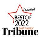 A logo for the best of 2022 east valley tribune.