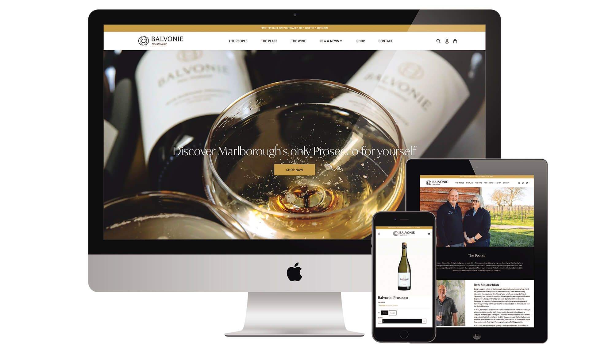 Balvonie website designed by Vanilla Hayes creative design studio in Blenheim, Marlborough, New Zealand