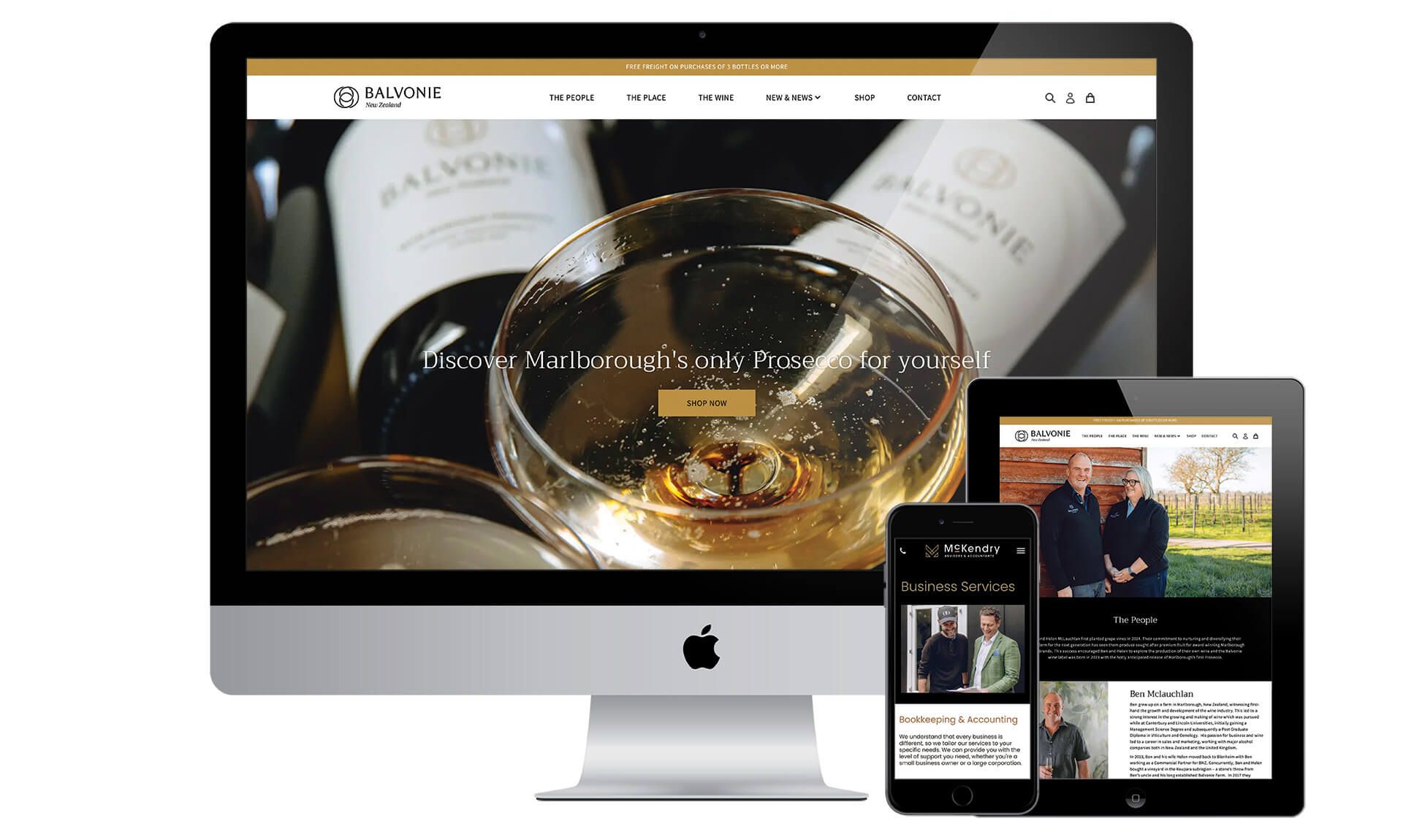 Balvonie website designed by Vanilla Hayes creative design studio in Blenheim, Marlborough, New Zealand