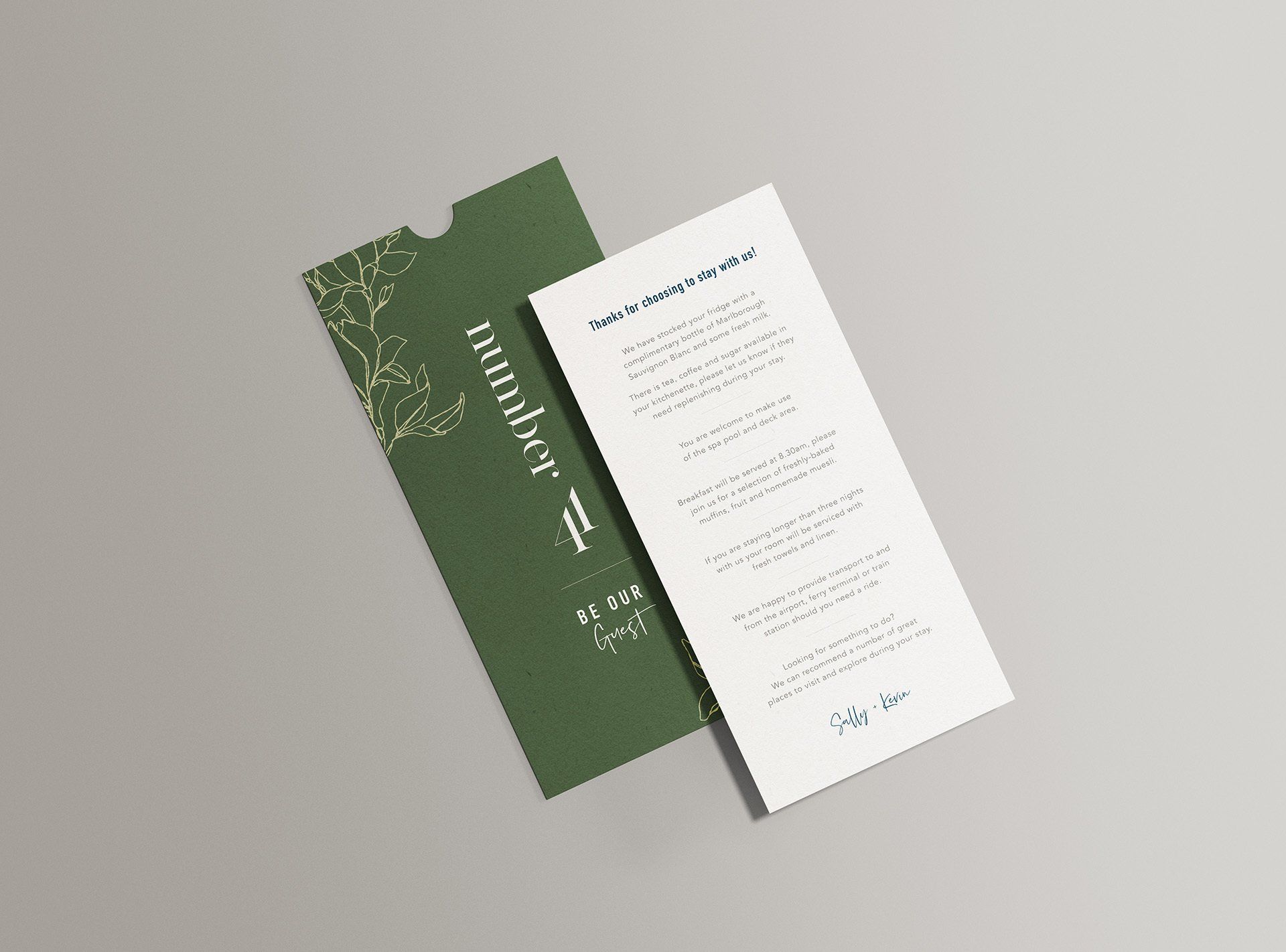 Number 41 Bed and Breakfast branding by Vanilla Hayes Ltd in Blenheim, New Zealand