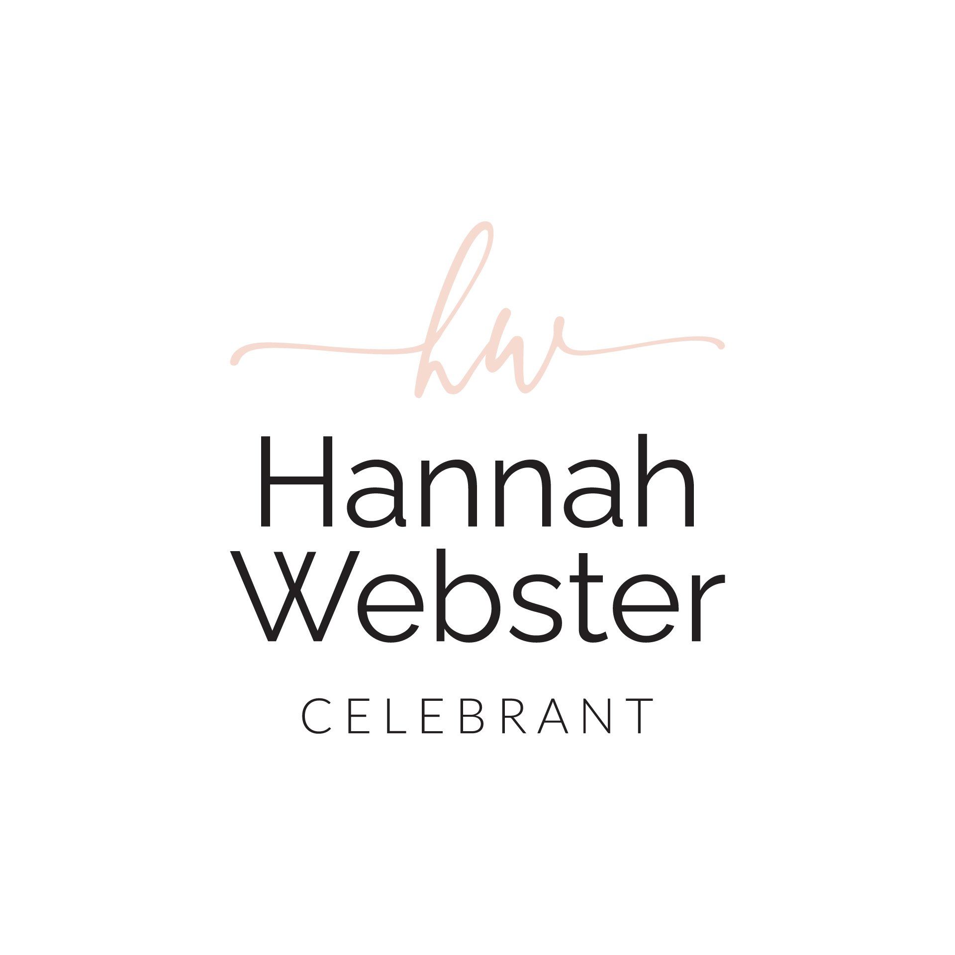 Hannah Webster Celebrant logo designed By Vanilla Hayes