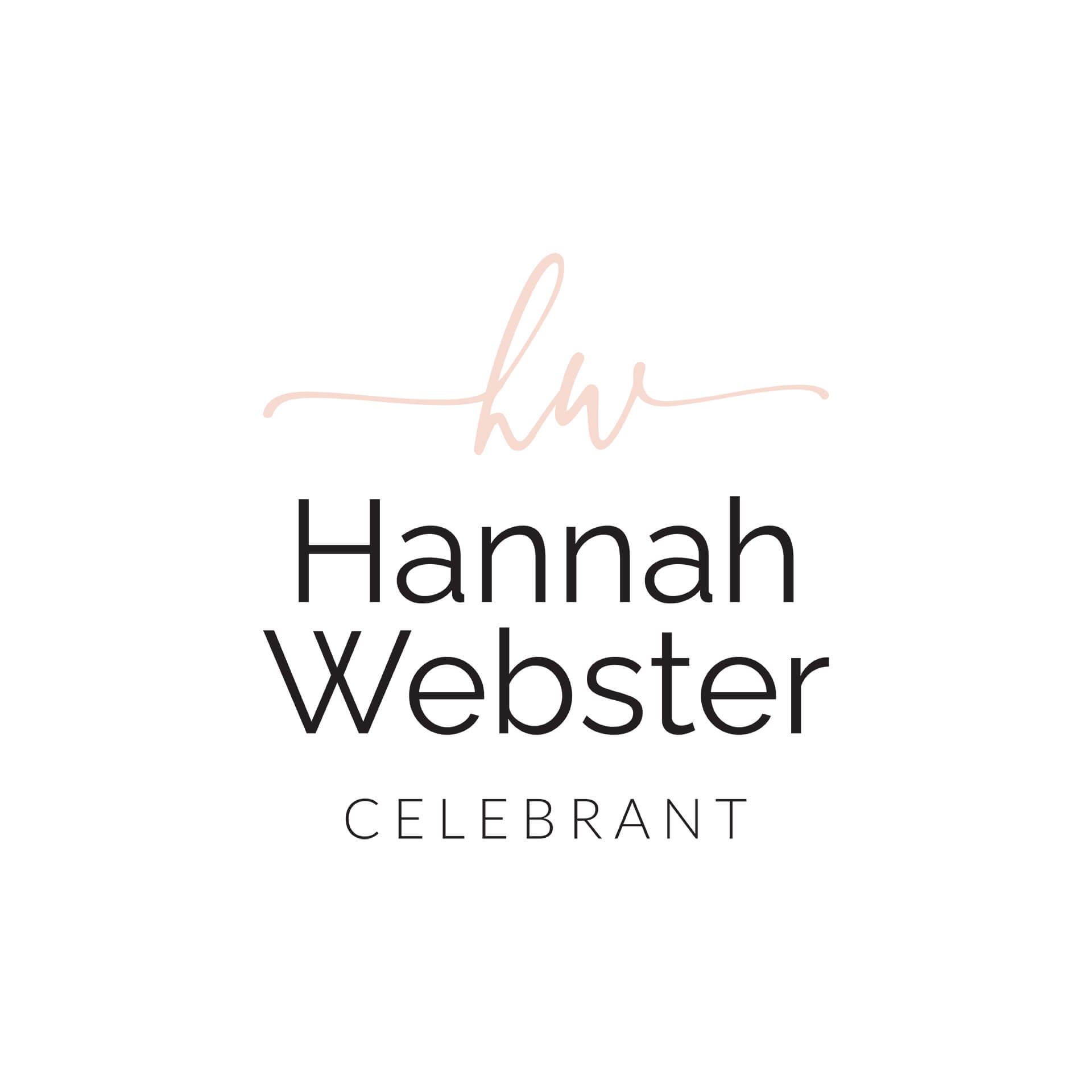 Hannah Webster Celebrant logo designed by Vanilla Hayes