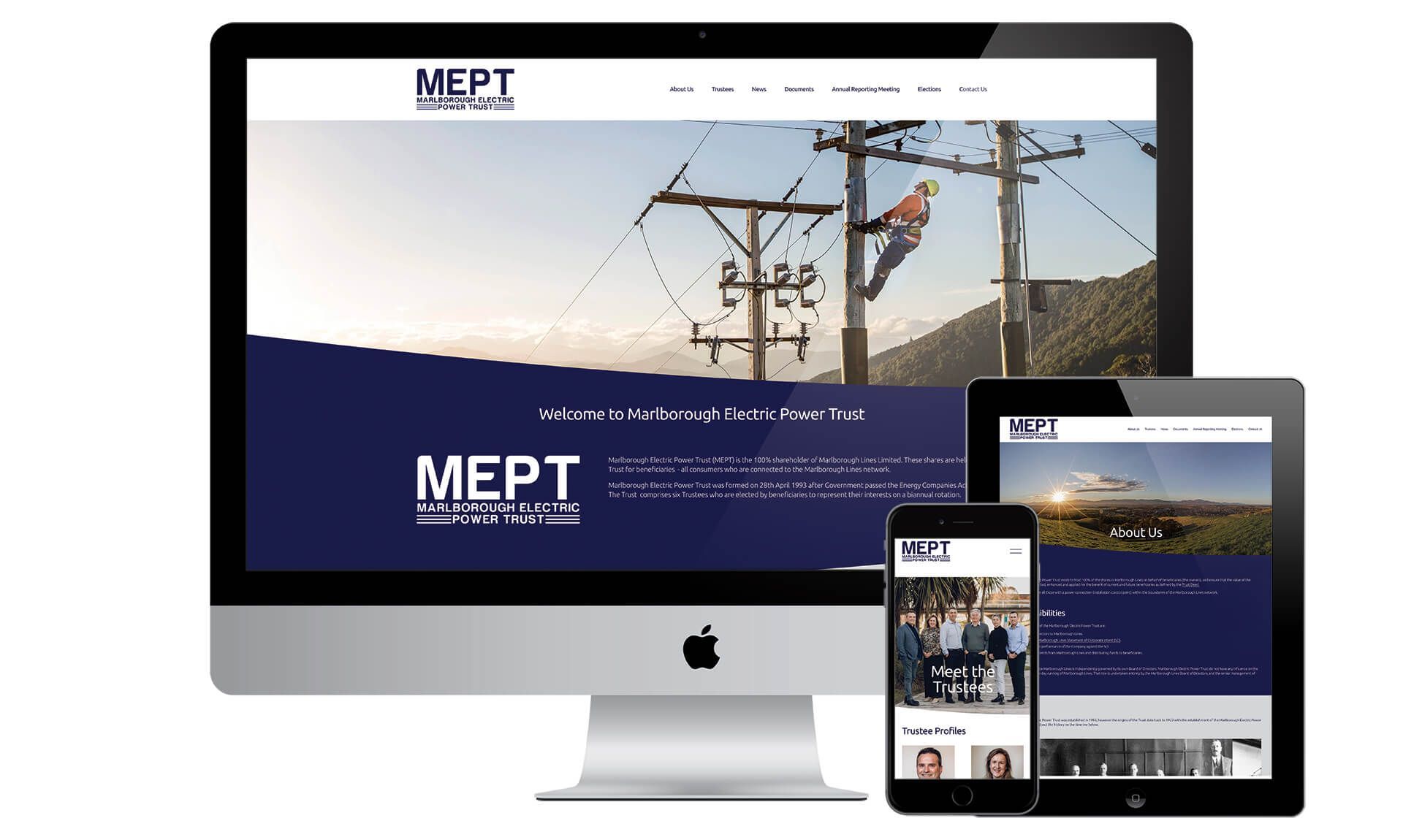 MEPT website designed by Vanilla Hayes - creative design studio in Blenheim, Marlborough, New Zealand