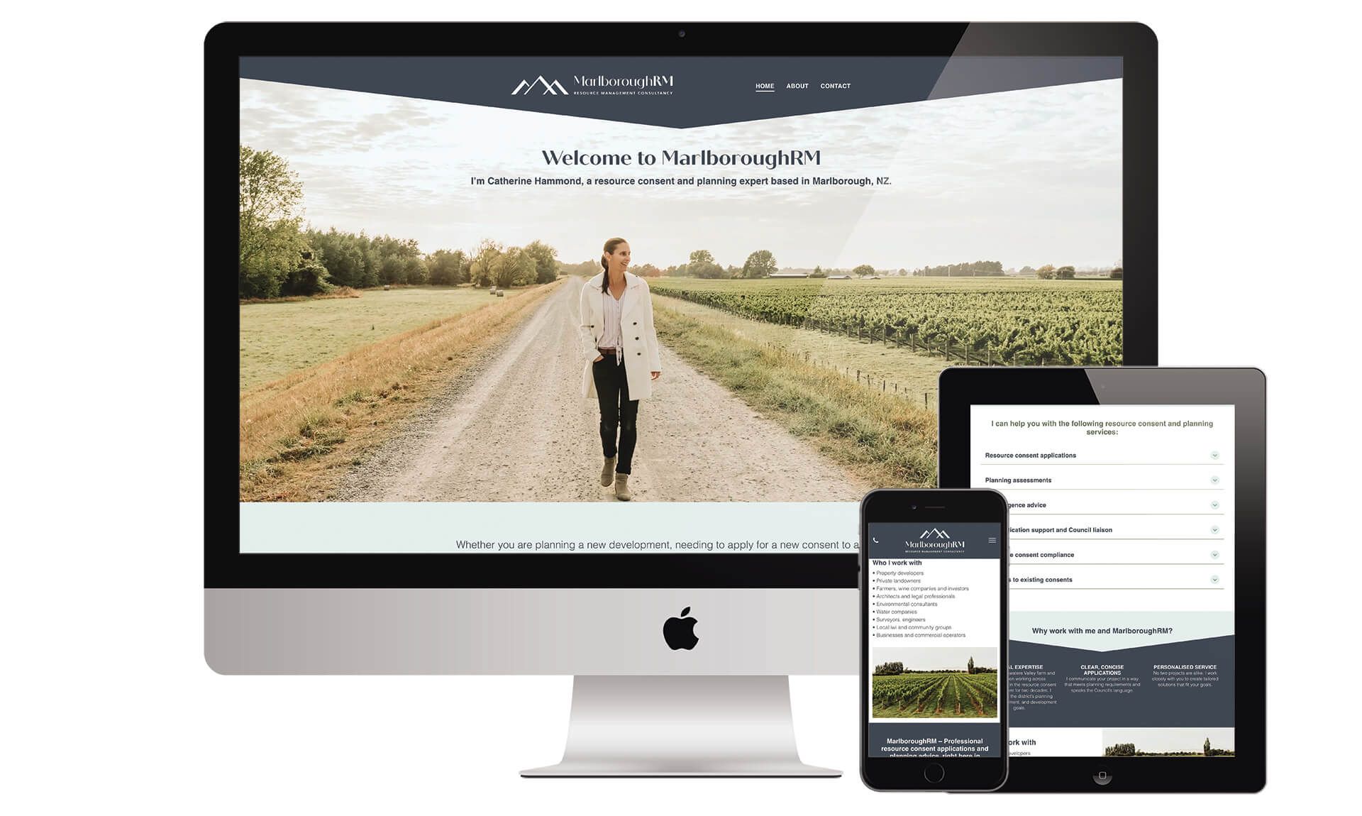 MarlboroughRM website designed by Vanilla Hayes creative design studio in Blenheim, Marlborough, New Zealand