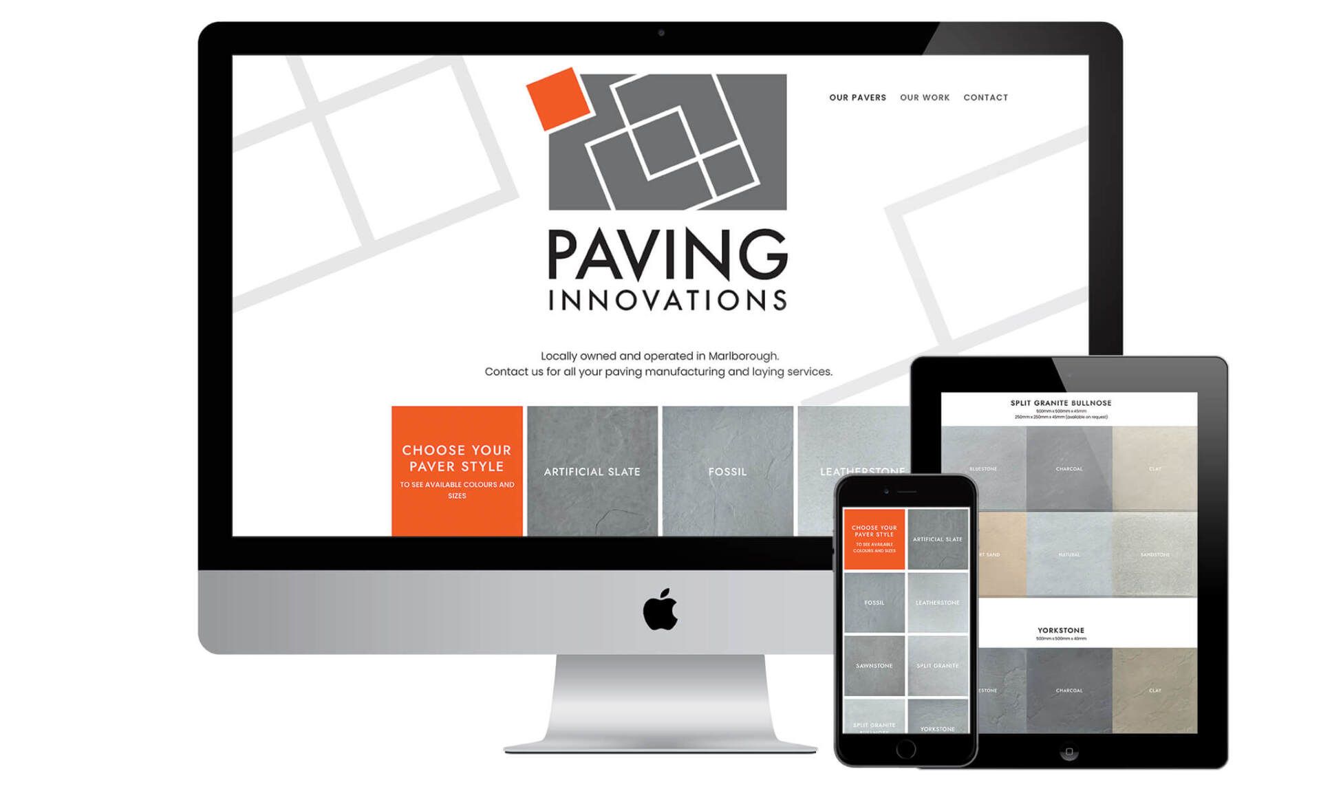 Paving Innovations website designed by Vanilla Hayes creative graphic design  studio in Blenheim, Marlborough, New Zealand