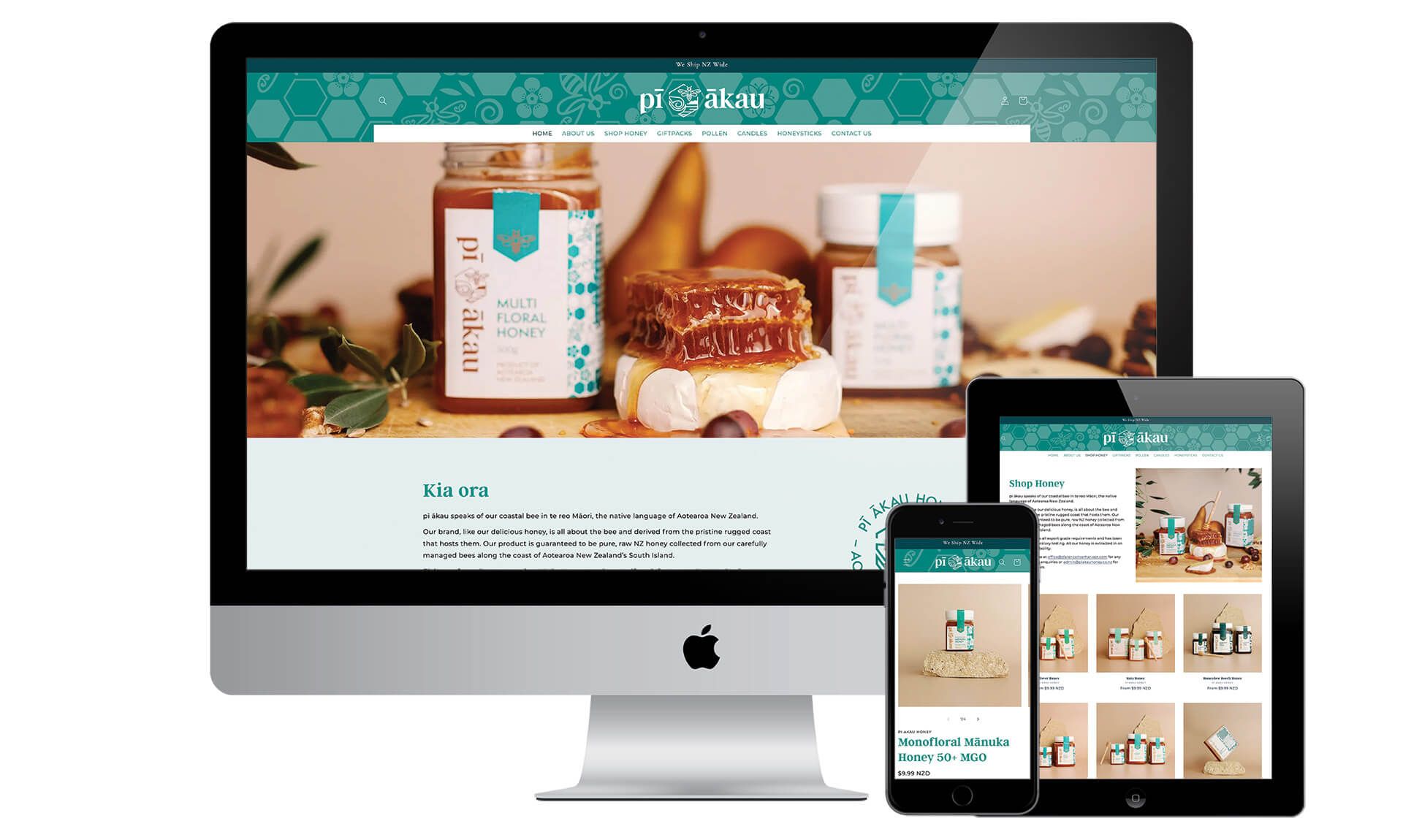 Pi Akau website designed by Vanilla Hayes creative design studio in Blenheim, Marlborough, New Zealand