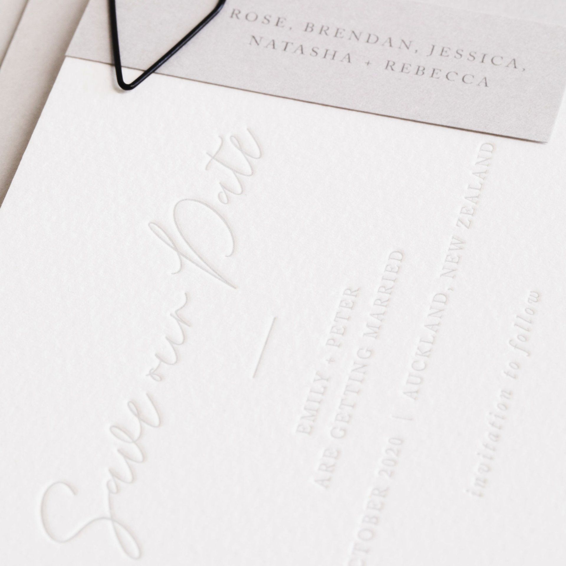 Save the date wedding invitations designed by Vanilla Hayes creative graphic design  studio in Blenheim, Marlborough, New Zealand