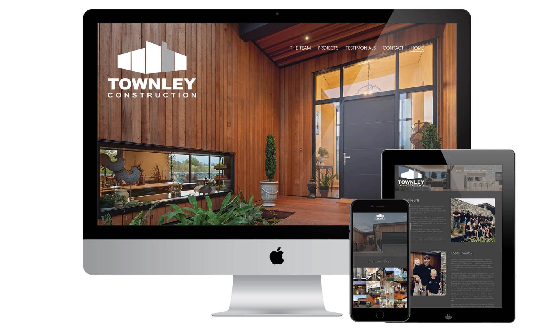 Townley Construction website designed by Vanilla Hayes creative graphic design  studio in Blenheim, Marlborough, New Zealand