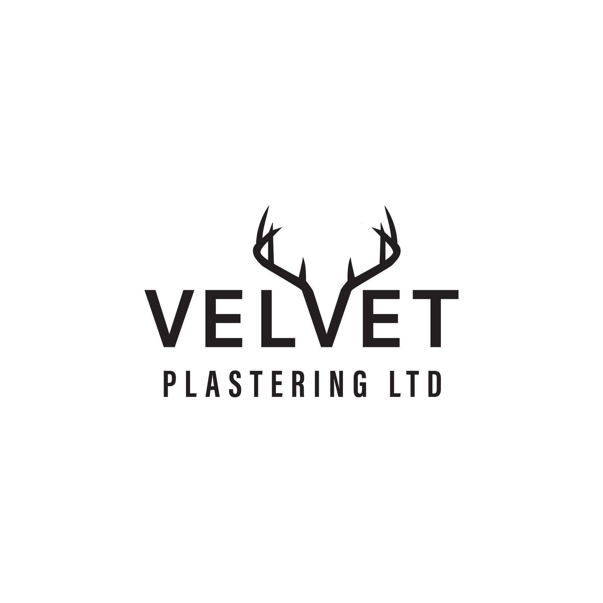 Velvet plastering Ltd logo designed By Vanilla Hayes
