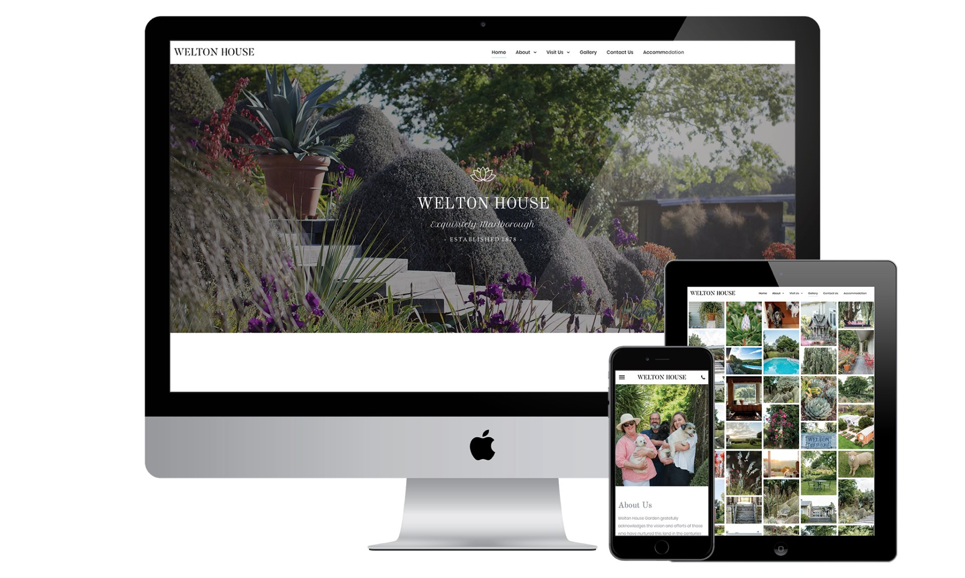 Welton House website designed by Vanilla Hayes creative graphic design  studio in Blenheim, Marlborough, New Zealand