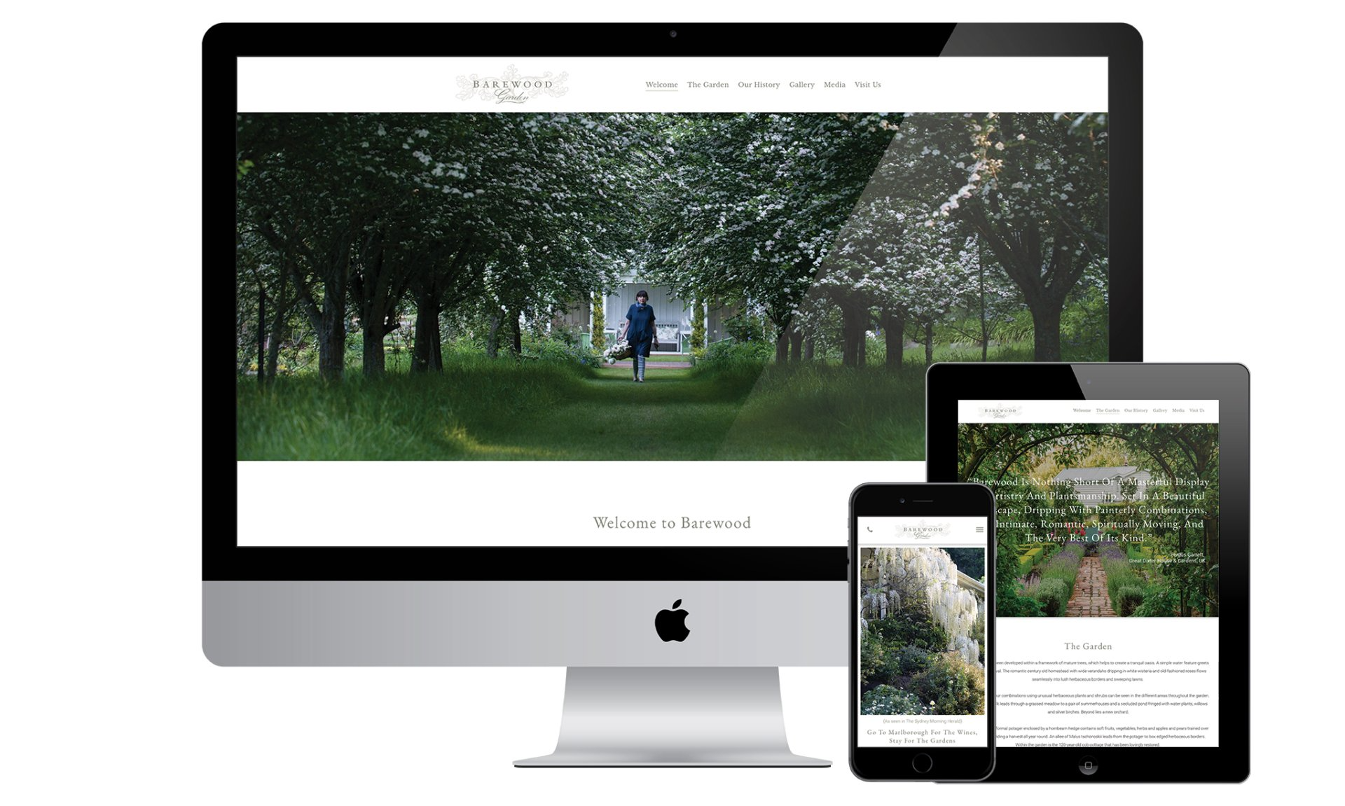 Barewood Garden website designed by Vanilla Hayes creative graphic design  studio in Blenheim, Marlborough, New Zealand