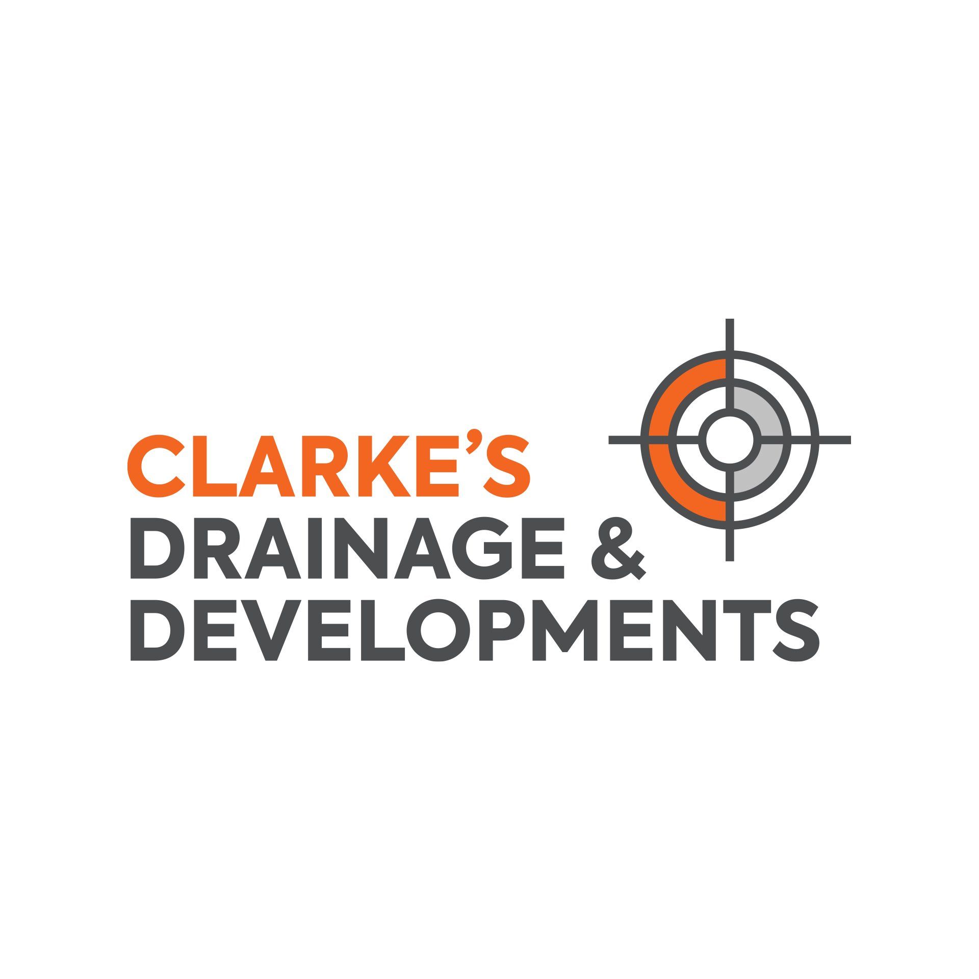 Clarke's Drainage & Developments logo designed By Vanilla Hayes