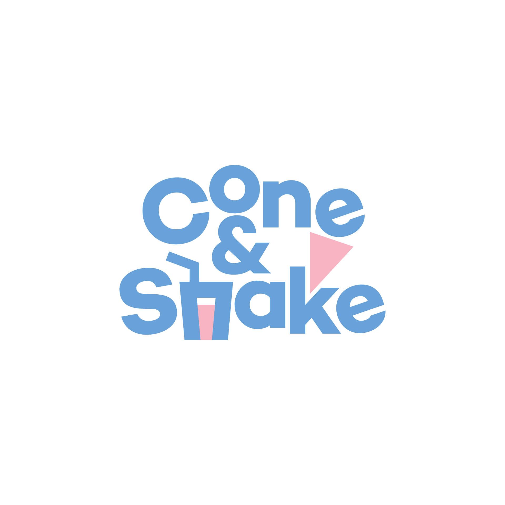 Cone and Shake logo designed by Vanilla Hayes