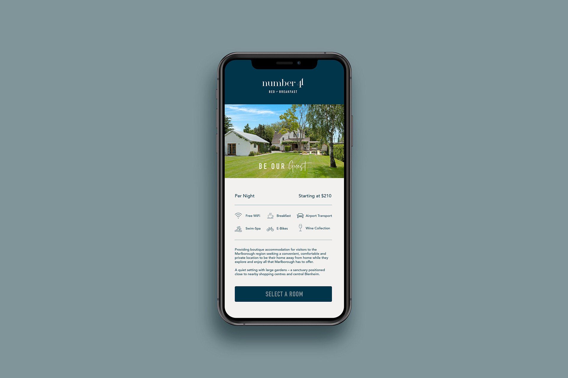 Number 41 Bed and Breakfast branding by Vanilla Hayes Ltd in Blenheim, New Zealand