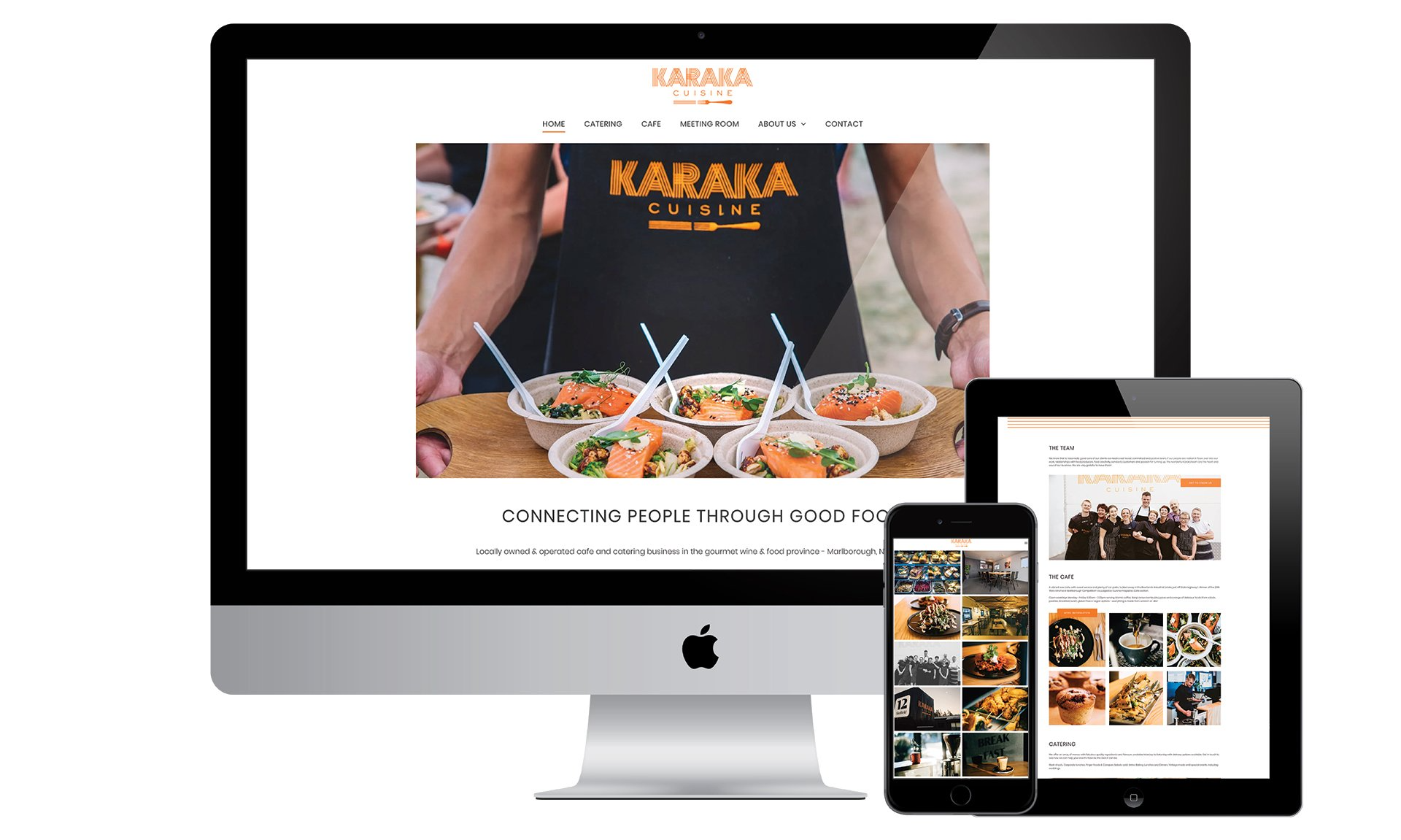Karaka Cuisine website designed by Vanilla Hayes creative graphic design  studio in Blenheim, Marlborough, New Zealand