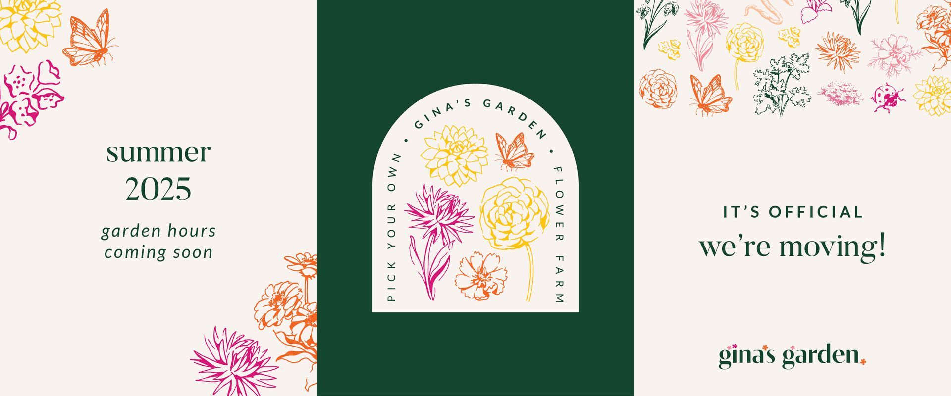 Gina's Garden branding by Vanilla Hayes Ltd in Blenheim, New Zealand