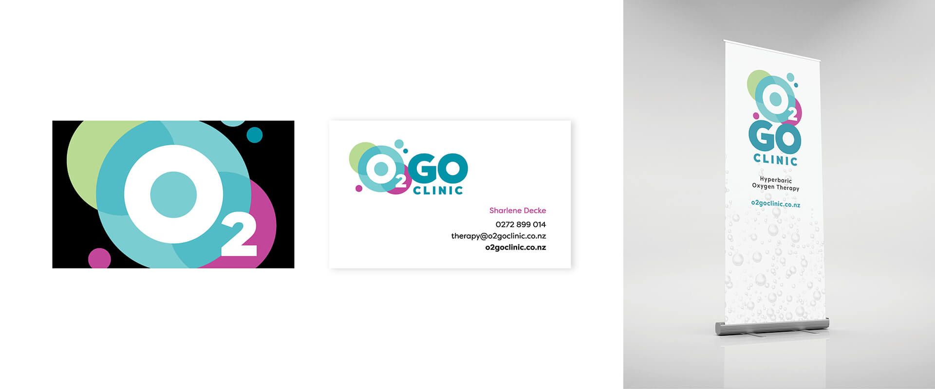 O2GO Clinic branding by Vanilla Hayes Ltd in Blenheim, New Zealand