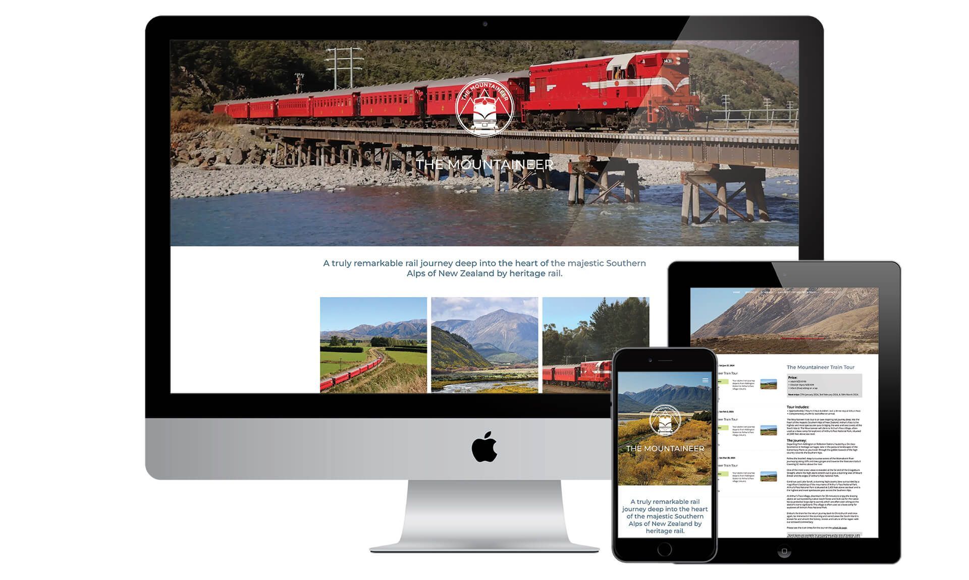 The Mountaineer website designed by Vanilla Hayes creative graphic design  studio in Blenheim, Marlborough, New Zealand