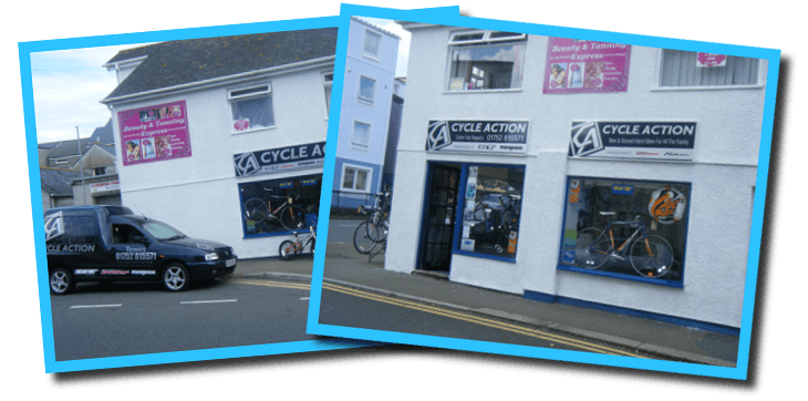 The outside of the Cycle Action shop